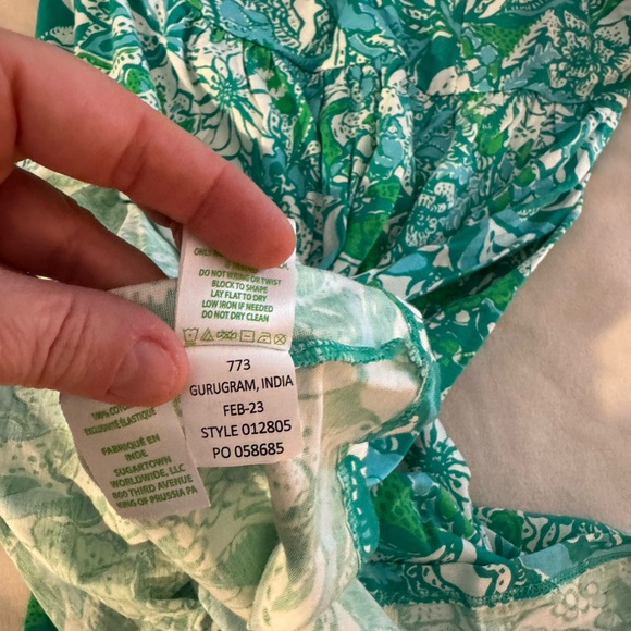 Lilly Pulitzer green Delaney short sleeve Dress size 14 - Picture 4 of 6